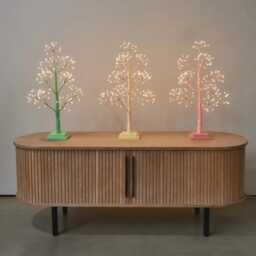 Baby Pink Hibiscus Light Up Tree 195 Led Starburst Christmas Decor - thumbnail 3