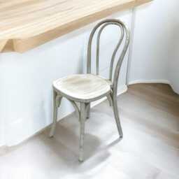 Limewash Bentwood Chair Rustic Wooden Stacking Dining Chair