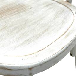 Limewash Bentwood Chair Rustic Wooden Stacking Dining Chair - thumbnail 4