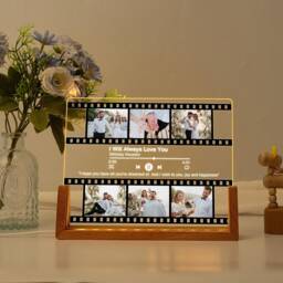 Personalized Photo Night Light Plaque, Couple Lamp, Custom Acrylic Frame, Bedroom Decor, Custom Led Light, Valentines Gift For Her - thumbnail 1