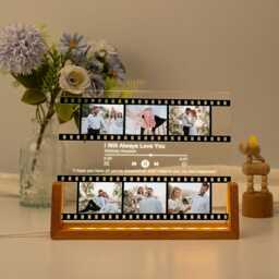 Personalized Photo Night Light Plaque, Couple Lamp, Custom Acrylic Frame, Bedroom Decor, Custom Led Light, Valentines Gift For Her - thumbnail 2