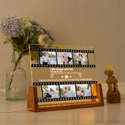 Personalized Photo Night Light Plaque, Couple Lamp, Custom Acrylic Frame, Bedroom Decor, Custom Led Light, Valentines Gift For Her - thumbnail 3
