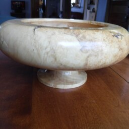 Burled Box Elder Pedestal Bowl [Wb34] - thumbnail 2