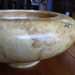 Burled Box Elder Pedestal Bowl [Wb34] - thumbnail 3