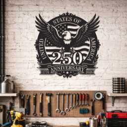 250Th Anniversary Usa Metal Wall Art, Patriotic Home Decor, American Pride Accent - thumbnail 2