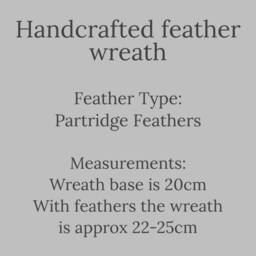 Feather Wreath - Wall Art Farmhouse Easter Decor Country Spring Home 20-25cm - thumbnail 2