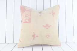 Turkish Kilim Pillow Cover Handmade Anatolian Throw - 20x20 Inch - thumbnail 1