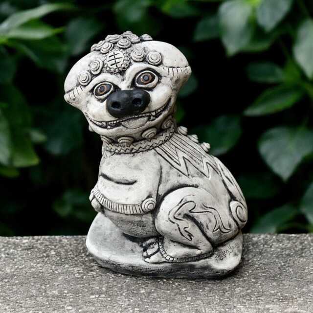 Outdoor Foo Dog Sculpture Garden Figurine Concrete Guardian Statue Animal Art Asian Ornament Front Door Decor Lover Gift - image 1
