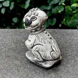 Outdoor Foo Dog Sculpture Garden Figurine Concrete Guardian Statue Animal Art Asian Ornament Front Door Decor Lover Gift - thumbnail 2