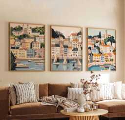 Set Of 3 Bristol Posters, England Wall Art, UK Travel Prints, City Poster Set, Home Decor, Clifton Suspension Bridge Gift - thumbnail 1