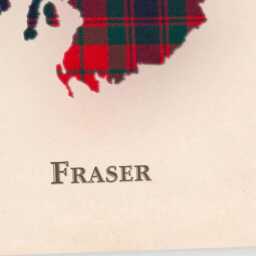 Clan Fraser Old Scottish Tartan Map - Of Scotland Family Wall Decor, Ready To Hang - thumbnail 4