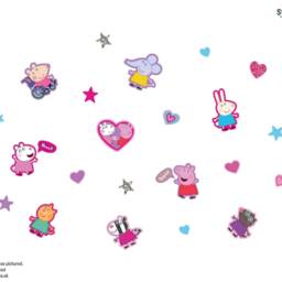 Peppa Pig & Friends Pink Wall Sticker Pack, Decals, Stickers, Decor, Themed Bedroom - thumbnail 3