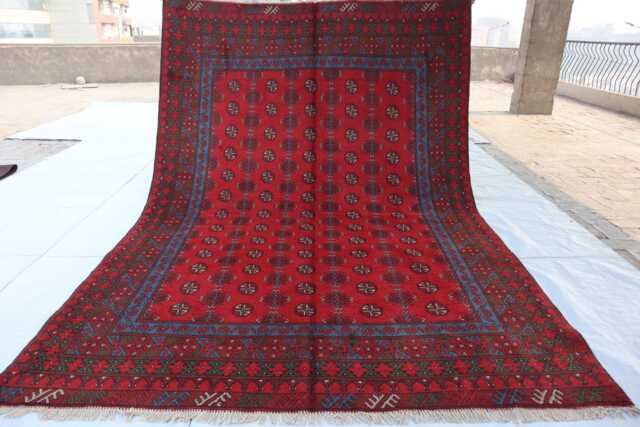 7x10 Ft Afghan Brand New Akhcha Handmade Rug, High Pile Rug Turkmen Bokhara Area Rug Living Room Rug, Tribal Bedroom Office - image 1