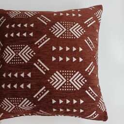 Moroccan Velvet Cushion Cover, Handmade Brocade Deep Brown Pillow Case, Decorative 20''x20''/50x50 cm - thumbnail 2