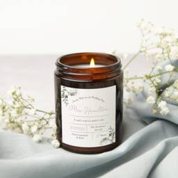 Personalised Wedding Day Candle Gift For Wife Soy Wax Apothecary Jar