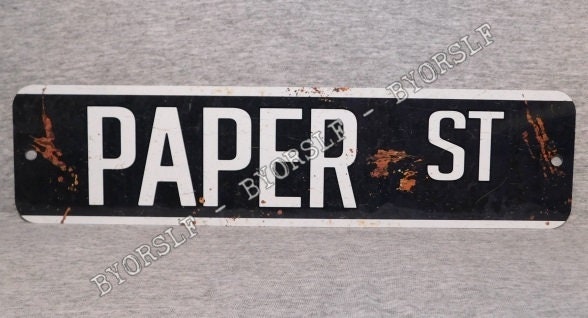 Metal Sign Paper St Street Replica Movie Prop Soap Man Cave Wall Decor Garage Plaque - image 1