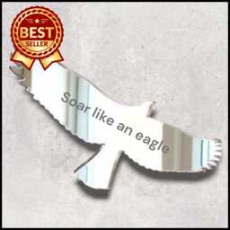 Eagle Acrylic Mirror Wall Art Personalized Engraving Options