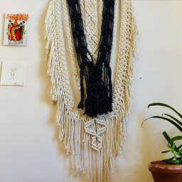 "Large Macrame Wall Hanging-Boho Hanging-Woven Hanging-Macrame On Sale-Santefe Decor-Woven Tapestry-Bohemian-""stella" - thumbnail 3
