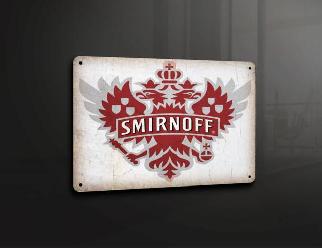 Smirnoff Vodka Bar - Metal Sign Plaque Wall Art Decor Signage