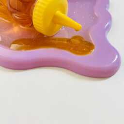 Honey Bear Wall Hanging/Dopamine Decor/ Maximalist Fake Food/ Food Pop Art/ Sculpture/ Funky Decor/Kitchen Decor - thumbnail 2