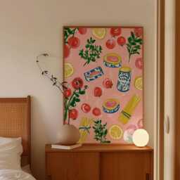 Italian Kitchen Poster, Tomato Pasta Print, Food Wall Art - thumbnail 2