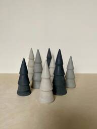 Concrete Fir Trees Set Of 2, Christmas Decoration, Advent Tree - thumbnail 1