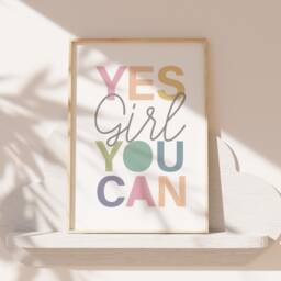 Girls Bedroom Prints, Decor, Motivational Wall Art, Nursery Playroom Art