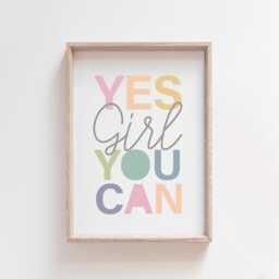 Girls Bedroom Prints, Decor, Motivational Wall Art, Nursery Playroom Art - thumbnail 2