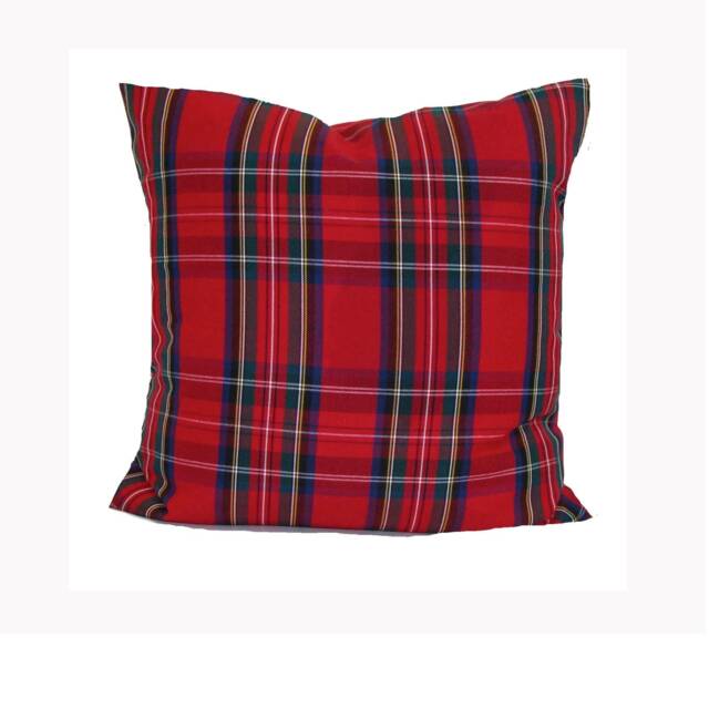 Christmas Pillow Cover, Farmhouse Christmas Pillows, Red Green Tartan Plaid Pillow, Cover For 20x20, 18x18, 16x16 All Sizes - image 1