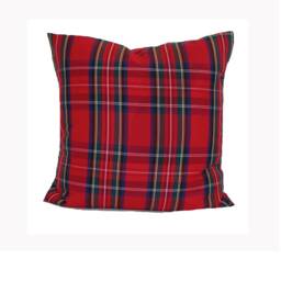 Christmas Pillow Cover, Farmhouse Christmas Pillows, Red Green Tartan Plaid Pillow, Cover For 20x20, 18x18, 16x16 All Sizes - thumbnail 1