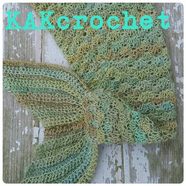 Crocheted Mermaid Tail Blanket Variegated Acrylic, Adult & Kid Sizes - image 1