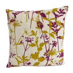 Harlequin & Clarissa Hulse - Nettles Natural/Tumeric Magenta Lovely Floral Cushion Cover Throw Pillow Designer Home Decor - thumbnail 2