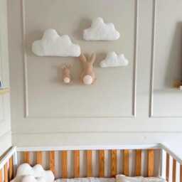 Boucle Cloud Wall Decor Handcrafted Neutral Nursery Decor - thumbnail 4