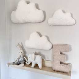 Boucle Cloud Wall Decor Handcrafted Neutral Nursery Decor - thumbnail 2