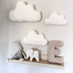 Boucle Cloud Wall Decor Handcrafted Neutral Nursery Decor - thumbnail 3