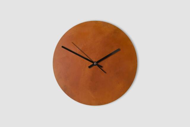 Rusted Steel Wall Clock - Different Sizes - image 1