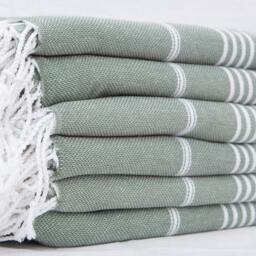 Personalized Turkish Towel 40x70'', Quick Dry Beach Towel, Dark Green Bath Bridesmaid Gift, Bachelorette Pool - thumbnail 2