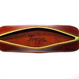 Pencil Case, Plain Leather Pencil Also For Men, Pen Individually Made, Exams, Traineeships - thumbnail 3