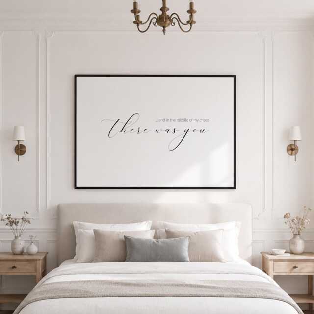 And in The Middle Of My Chaos There Was You Print - Romantic Wall Art Landscape Poster Unframed - image 1