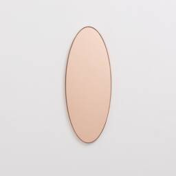 Ovalis??? Oval Shaped Rose Gold Contemporary Mirror With Copper Frame - thumbnail 3