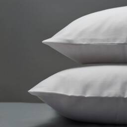 Sateen Pillowcases - 100% Egyptian Cotton, Light Blue Pillows, Navy Dark Grey White Pillows - thumbnail 4
