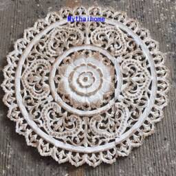 Natural Large Round White Queen Bed Headboard 36 - thumbnail 3