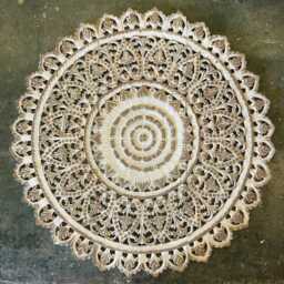 Natural Large Round White Queen Bed Headboard 36 - thumbnail 4