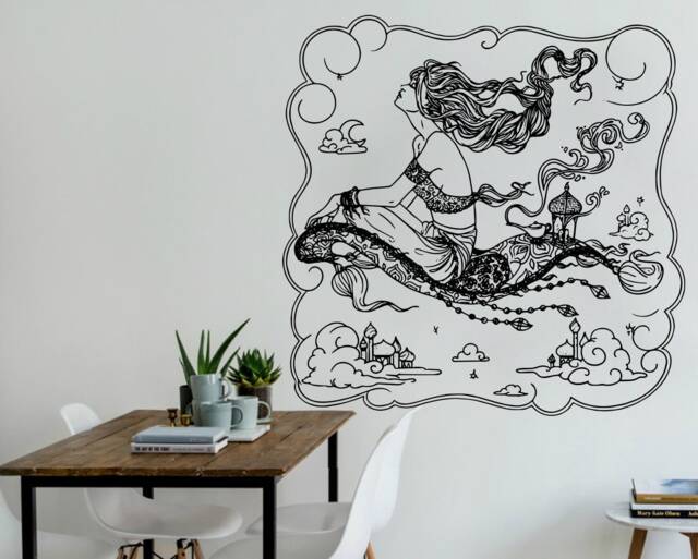 Magic Carpet Vinyl Wall Decal Bohemian Home Decor - image 1