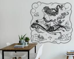 Magic Carpet Vinyl Wall Decal Bohemian Home Decor - thumbnail 1