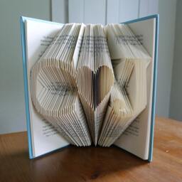 Anniversary Gift For Husband Wife - Boyfriend Girlfriend Book Art 1st Paper Monogrammed Gifts Wedding - thumbnail 4