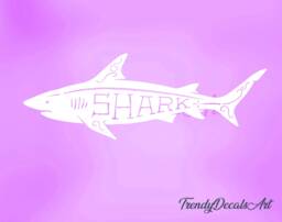 Shark Decal, Fishing Decal, Sticker, Vinyl Tackle Box Sticker, Decor, Boat Trendy - thumbnail 1