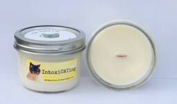 Intoxicating Natural Soy Wax Scented Cat Candle With Wood Wick - thumbnail 1