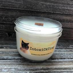 Intoxicating Natural Soy Wax Scented Cat Candle With Wood Wick - thumbnail 4