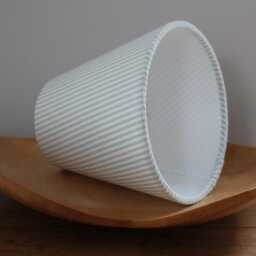 Sky Blue Fine Stripe Luxury Candle Clip Lampshade. Bespoke. Handmade. Wall Lights. Chandeliers - thumbnail 3